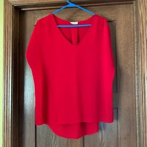 Red Blouse with shorter sleeves